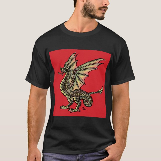 Red Wyvern Dragon T - Shirt (Vorderseite)