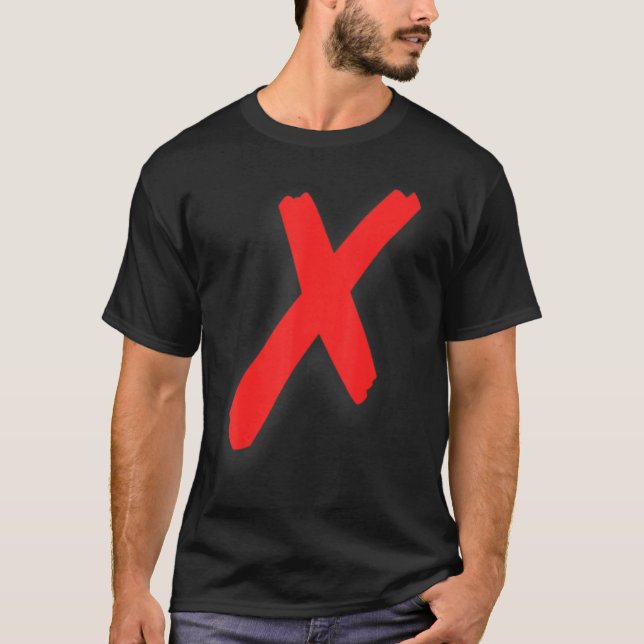 Red X Bekleidung & Bekleidung X'd & Crossout mit B T-Shirt (Vorderseite)