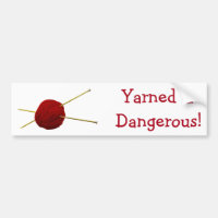 Red Yarned & Dangerous Autoaufkleber