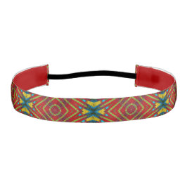 Red Yellow & Aquamarin Abstrakt Print Ethnic Geome