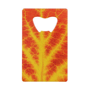 Red & Yellow Aspen Leaf #10 Geldbeutel Flaschenöffner