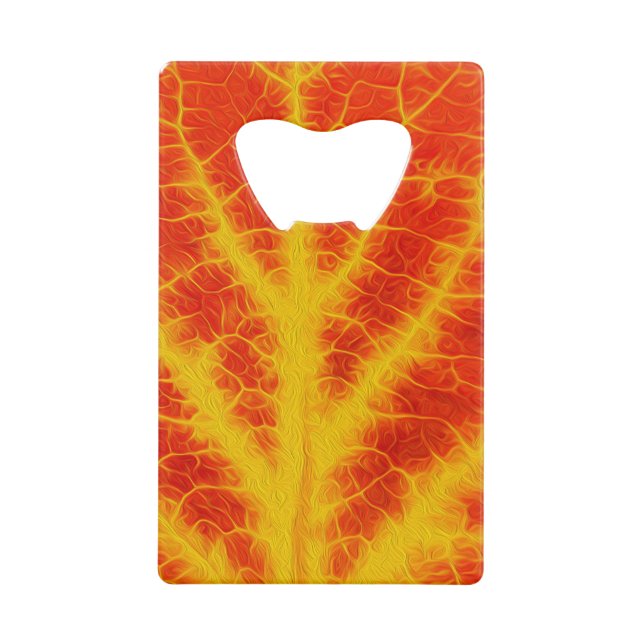 Red & Yellow Aspen Leaf #10 Geldbeutel Flaschenöffner (Vorderseite)