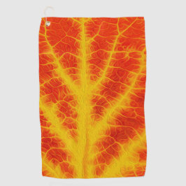 Red & Yellow Aspen Leaf #10 Golfhandtuch