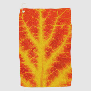 Red & Yellow Aspen Leaf #10 Golfhandtuch
