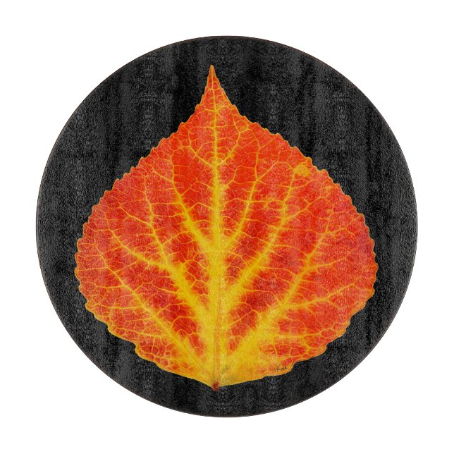 Red & Yellow Aspen Leaf #10 Schneidebrett (Vorderseite)
