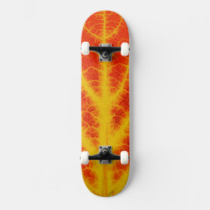 Red & Yellow Aspen Leaf #10 Skateboard