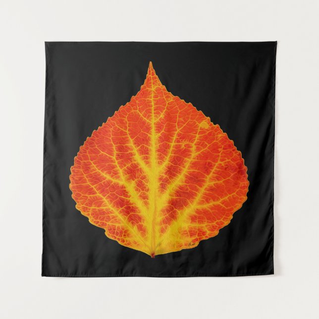 Red & Yellow Aspen Leaf #10 Wandteppich (Vorderseite)