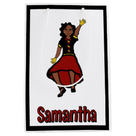 Red Yellow Black Tiered Dancer #1 Mittlere Geschenktüte