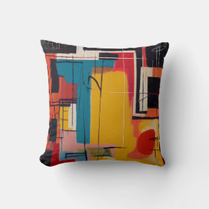Red Yellow Blue - Mondrian Abstrakte Moderne Kunst Kissen