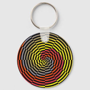 Red Yellow Blue Spiral von Kenneth Yoncich Schlüsselanhänger