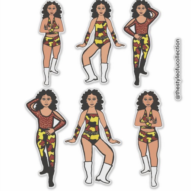 Red Yellow Camo Silver  Dancer #2 Aufkleber (Vorderseite)