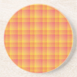 Red Yellow Checker Abstract Pattern Getränkeuntersetzer