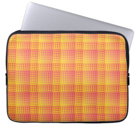 Red Yellow Checker Abstract Pattern Laptopschutzhülle