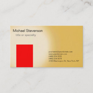 Red Yellow Consultant Business Card Visitenkarte