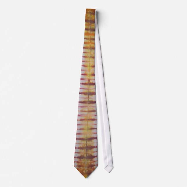 Red Yellow Gefärbte Krawatte Necktie (Vorderseite)