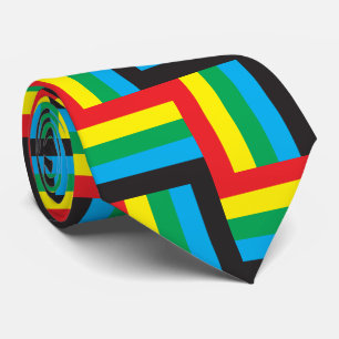 red yellow green blue black krawatte