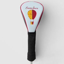 Red Yellow New Mexico Zia Hot Air Balloon Golf Headcover