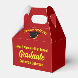Red Yellow Personalisiert Graduation Party Geschenkschachtel
