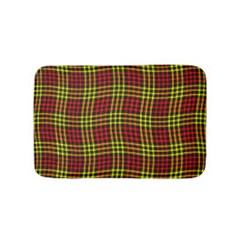 Red Yellow Plaid Checker Seamless Pattern Badematte
