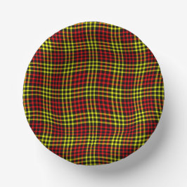 Red Yellow Plaid Checker Seamless Pattern Pappteller