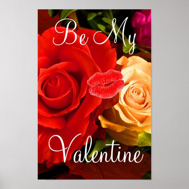 Red Yellow Rose Valentine I Poster (Vorne)
