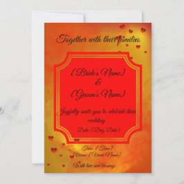 Red & Yellow Traditional Wedding Invitation | Einladung