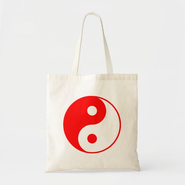 Red Yin Yang Tote Bag Tragetasche (Vorne)