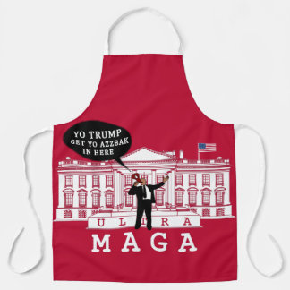Red YO TRUMP kommt zurück | Ultra MAGA | Whitehous Schürze