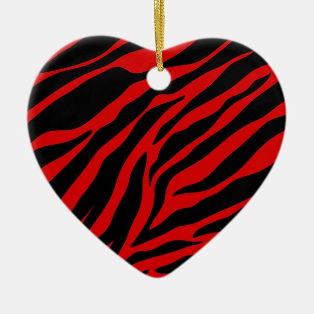 red zebra keramikornament (Vorne)
