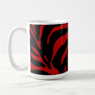 Red Zebra Stripe Animal Print Kaffeetasse