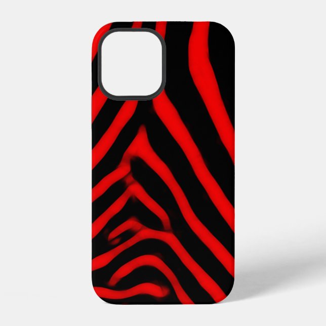 Red Zebra Stripes iPhone Hülle (Rückseite)