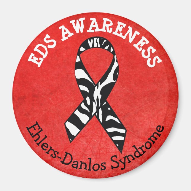 Red Zebras EDS Syndrome Ehlers-Danlos Magnet (Devant)