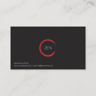 Red Zen Business Card Visitenkarte