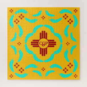 Red Zia Symbols New Mexico Türkis Feathers