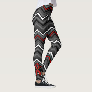 Red Zig Zag.. Gehirnaneurysma Leggings