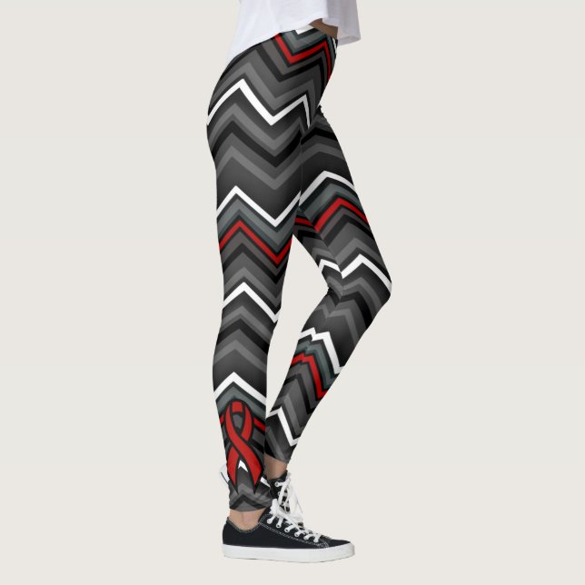 Red Zig Zag.. Gehirnaneurysma Leggings (Rechts)
