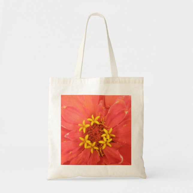 Red Zinnia Macro Tote Tasche (Vorne)