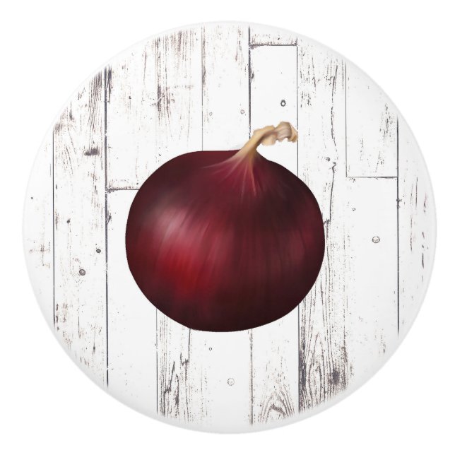 Red Zion White Wood Rustic Farmhouse Küche Keramikknauf (Vorderseite)