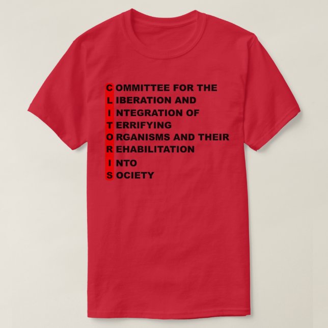 Red Zwarf CLITORIS  T-Shirt (Design vorne)
