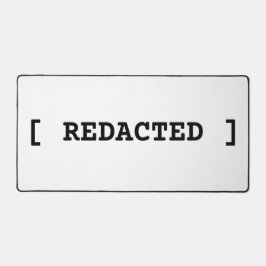 [ REDACTED ] Große minimalistische typografische S Schreibtischunterlage