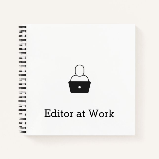 Redakteur im Arbeitsbuch Notizbuch (Vorderseite)