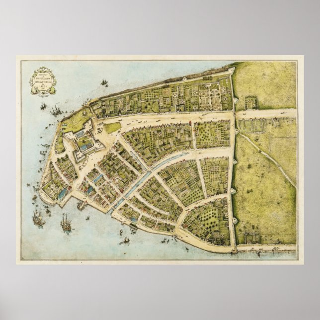 Redaktion des Castello-Plans New Amsterdam im Jahr Poster (Vorne)