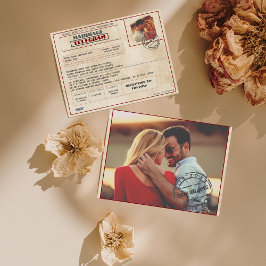 Redaktionelle Fotos Vintage-Hochzeit altmodisch Einladung