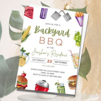 Redaktionelle GRILLEN Einladung, Barbeque Party ei Einladung