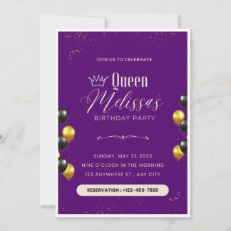 Redaktioneller Geburtstag Einladung mit Balloons