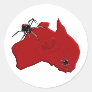 Redback-Spinne Australien Runder Aufkleber