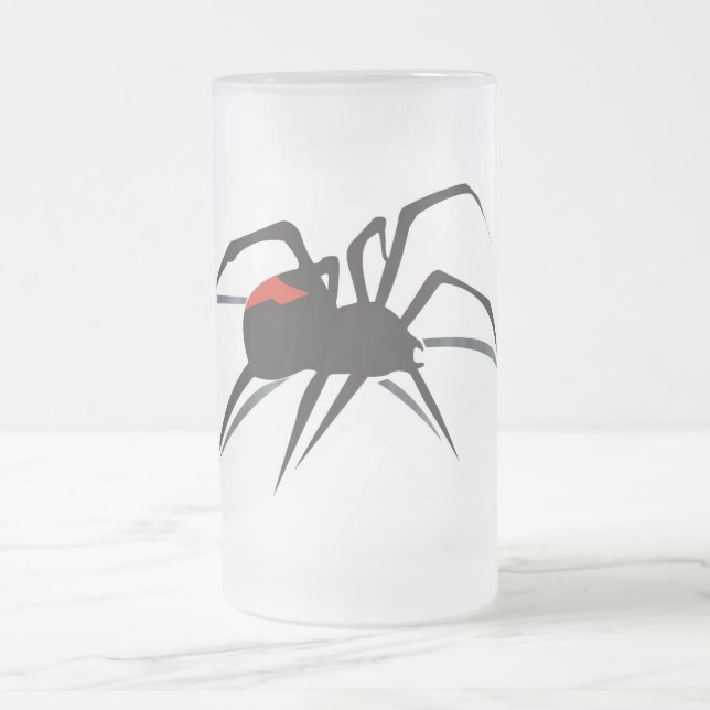 Redback-Spinne Mattglas Bierglas (Mittel)