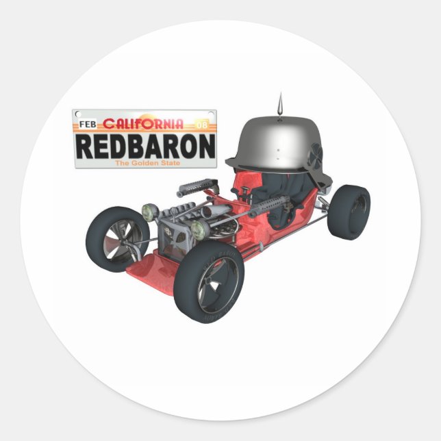RedBaron Runder Aufkleber (Vorderseite)