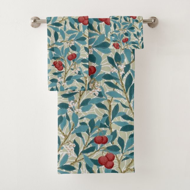 Redberry Tree, William Morris Badhandtuch Set (Insitu)