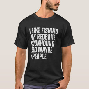 Redbone Coonhound Besitzer Angler Lustiger Hund Da T-Shirt